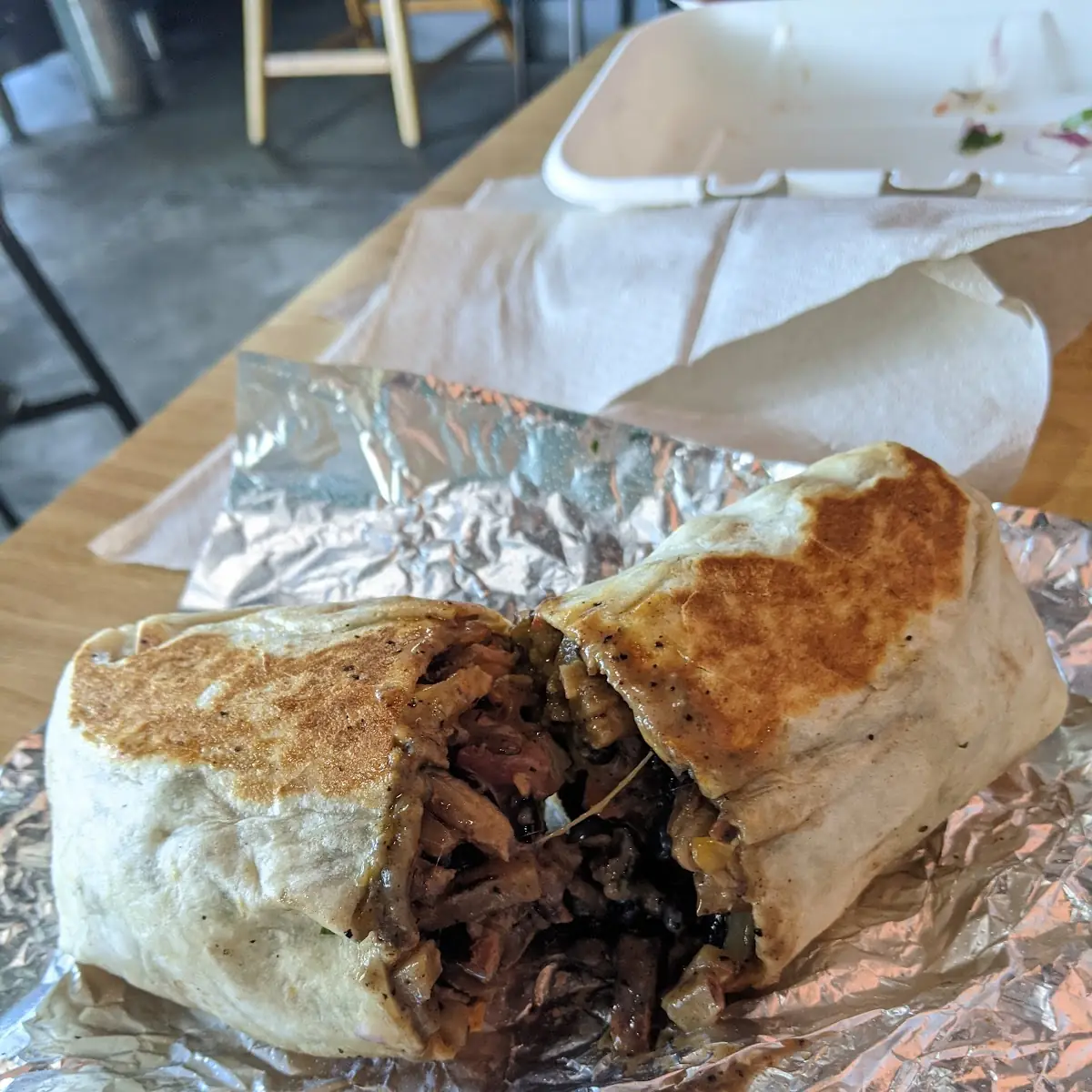 Shredded Chicken Black Bean Burrito