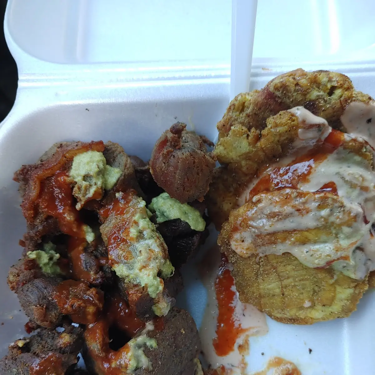 Fried Pork with Fried Plantains