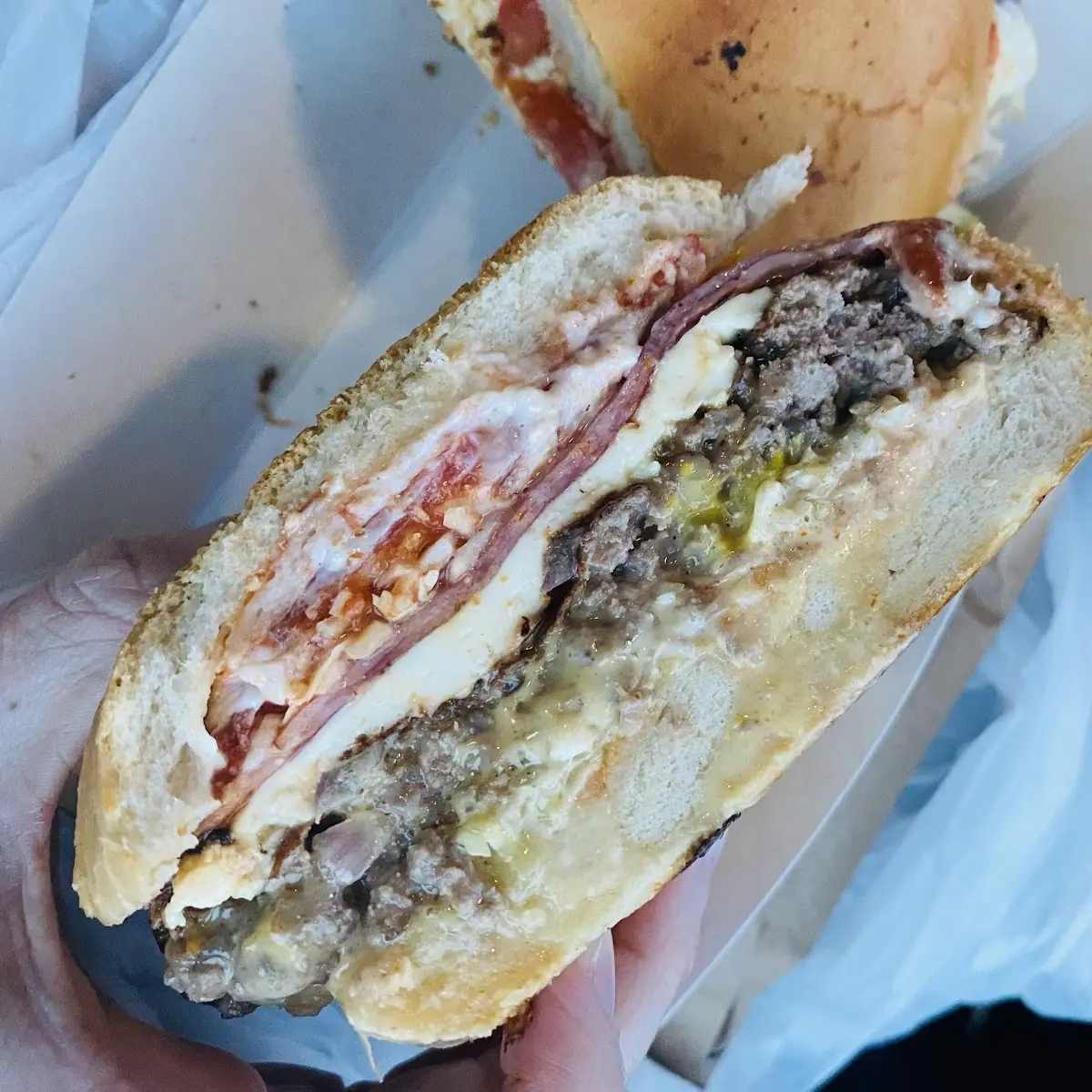 Chimi De Res Con Jamón Y Queso Frito