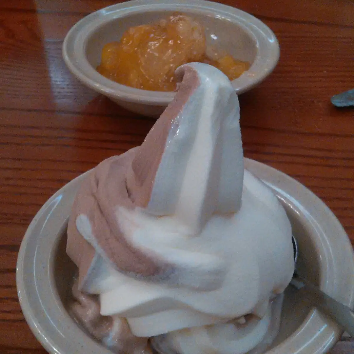 Chocolate Vanilla Soft Serve Ice Cream