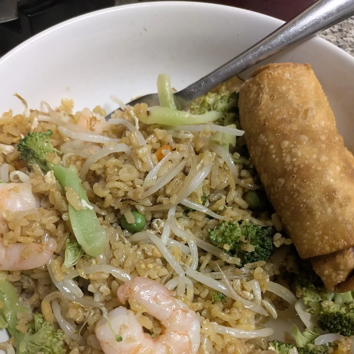 Shrimp Fried Rice with Added Vegetables
