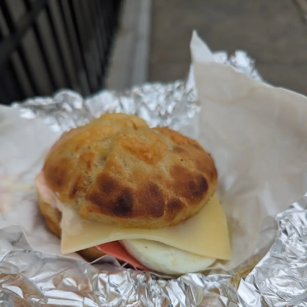 Disco Cheese-Y Focaccia Breakfast Sandwich