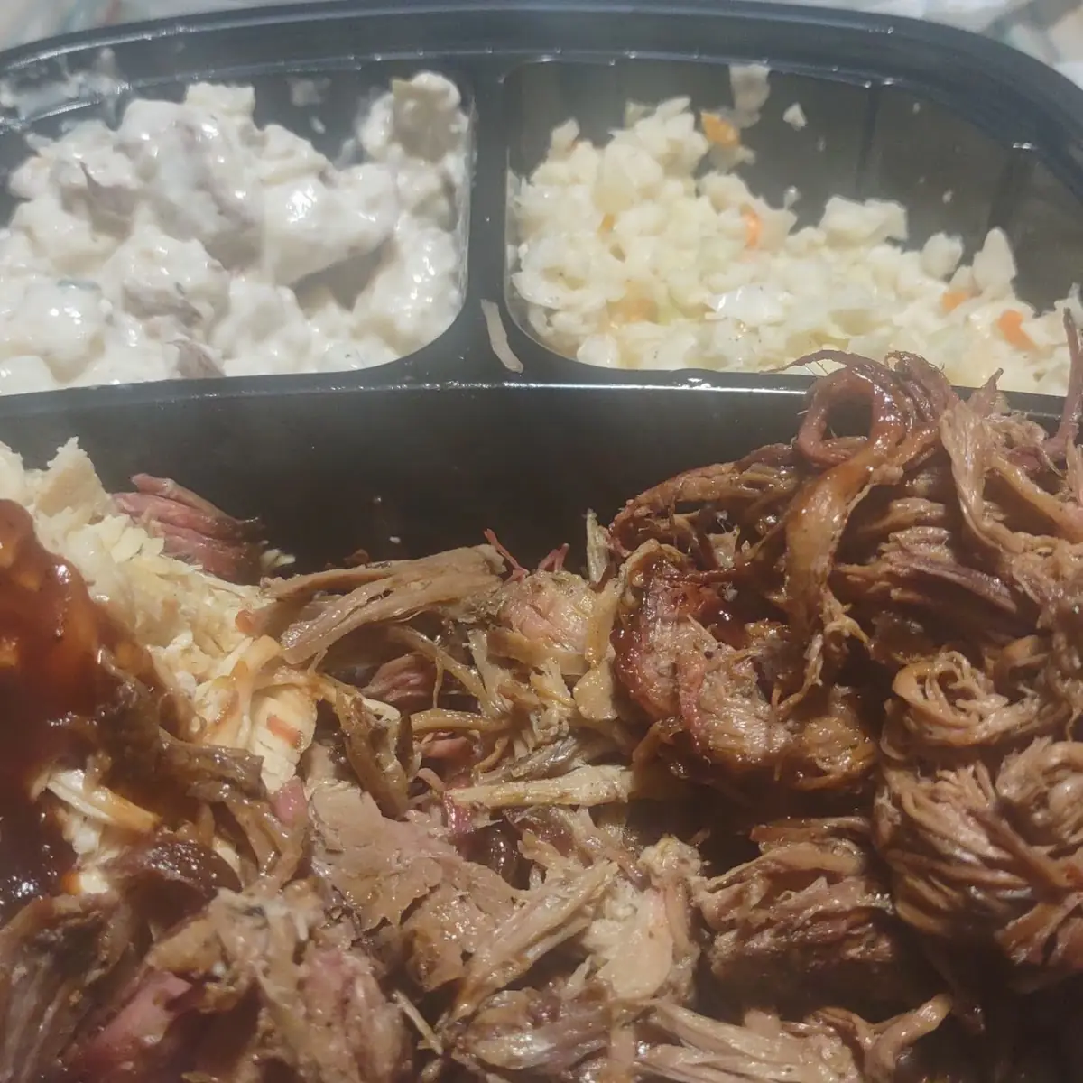 Chicken Pulled Pork Brisket Potato Salad and Coleslaw
