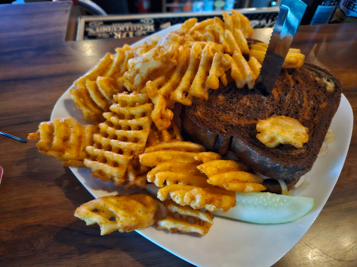 Patty Melt Waffle Fries
