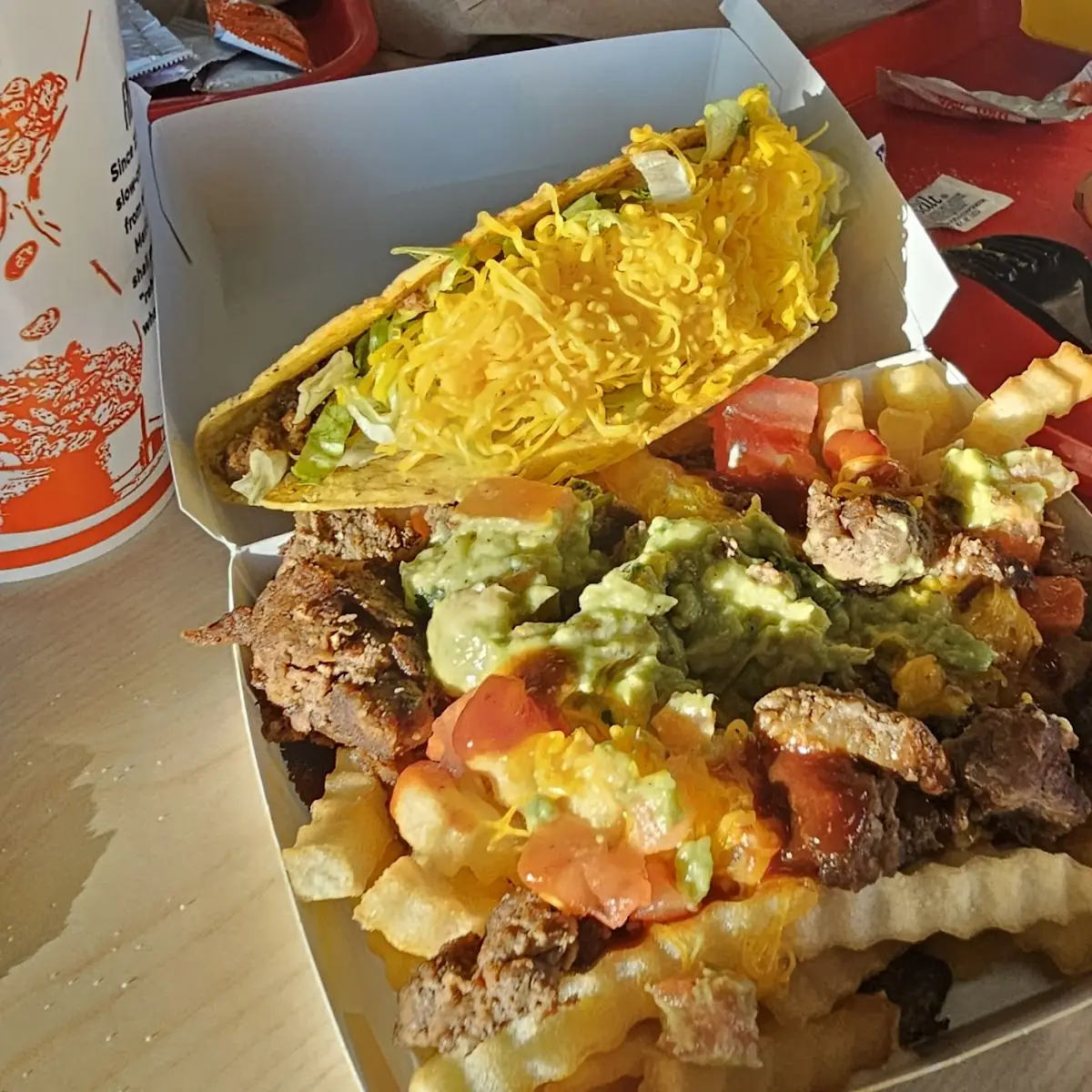 Crispy Taco and Carne Asada Fries
