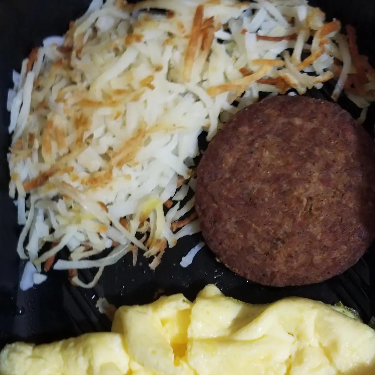 Crispy Potatoes and Sausage Patty