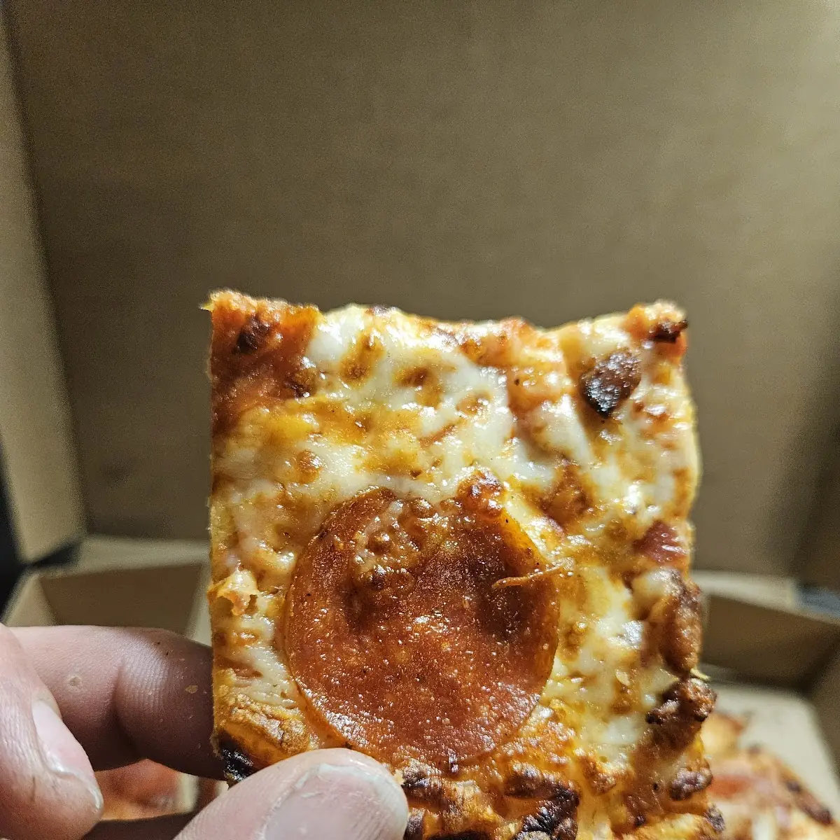 Pepperoni and Bacon Med Extra Cheese Thin Crust Pizza