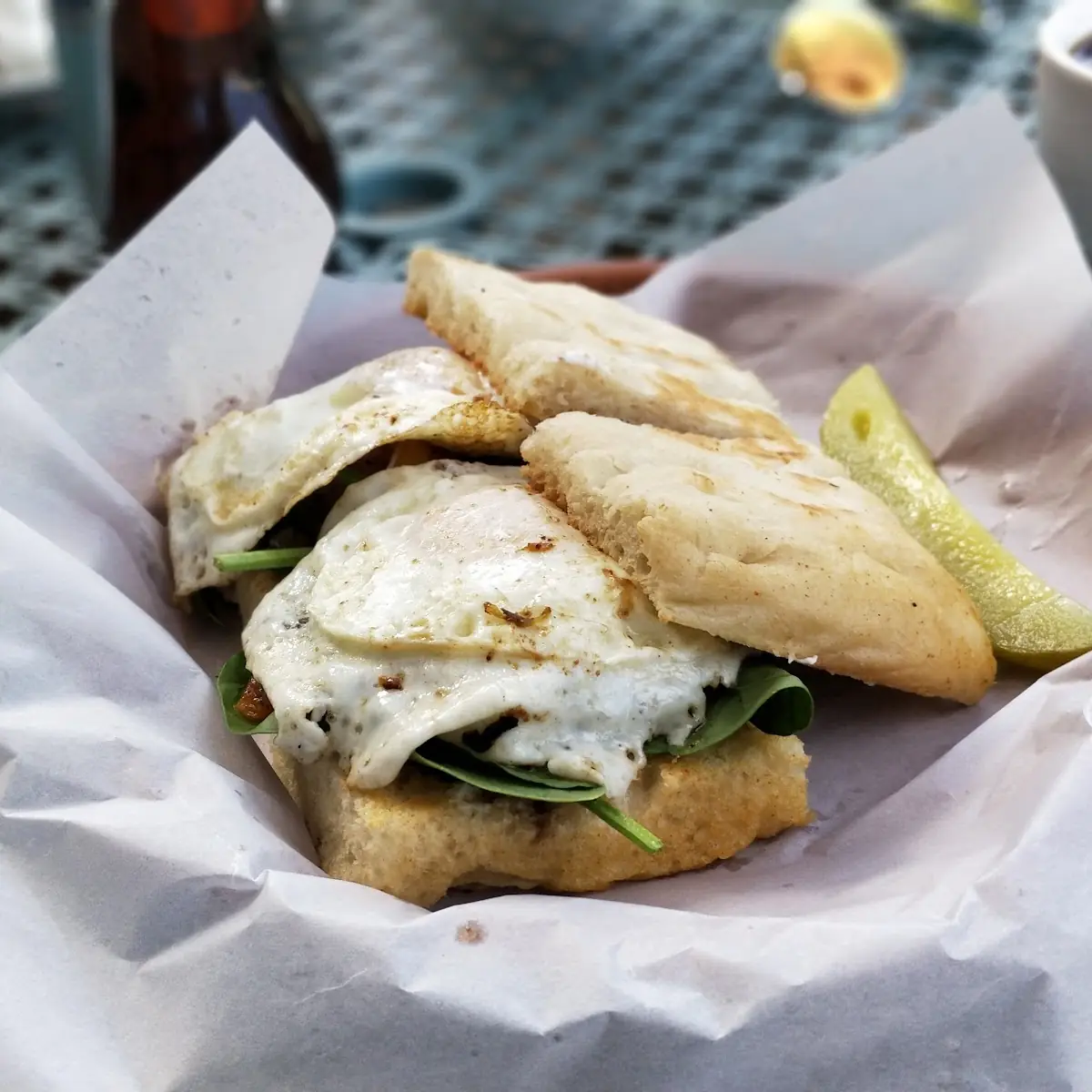 Pepper Goat Aheese Breakfast Sandwich
