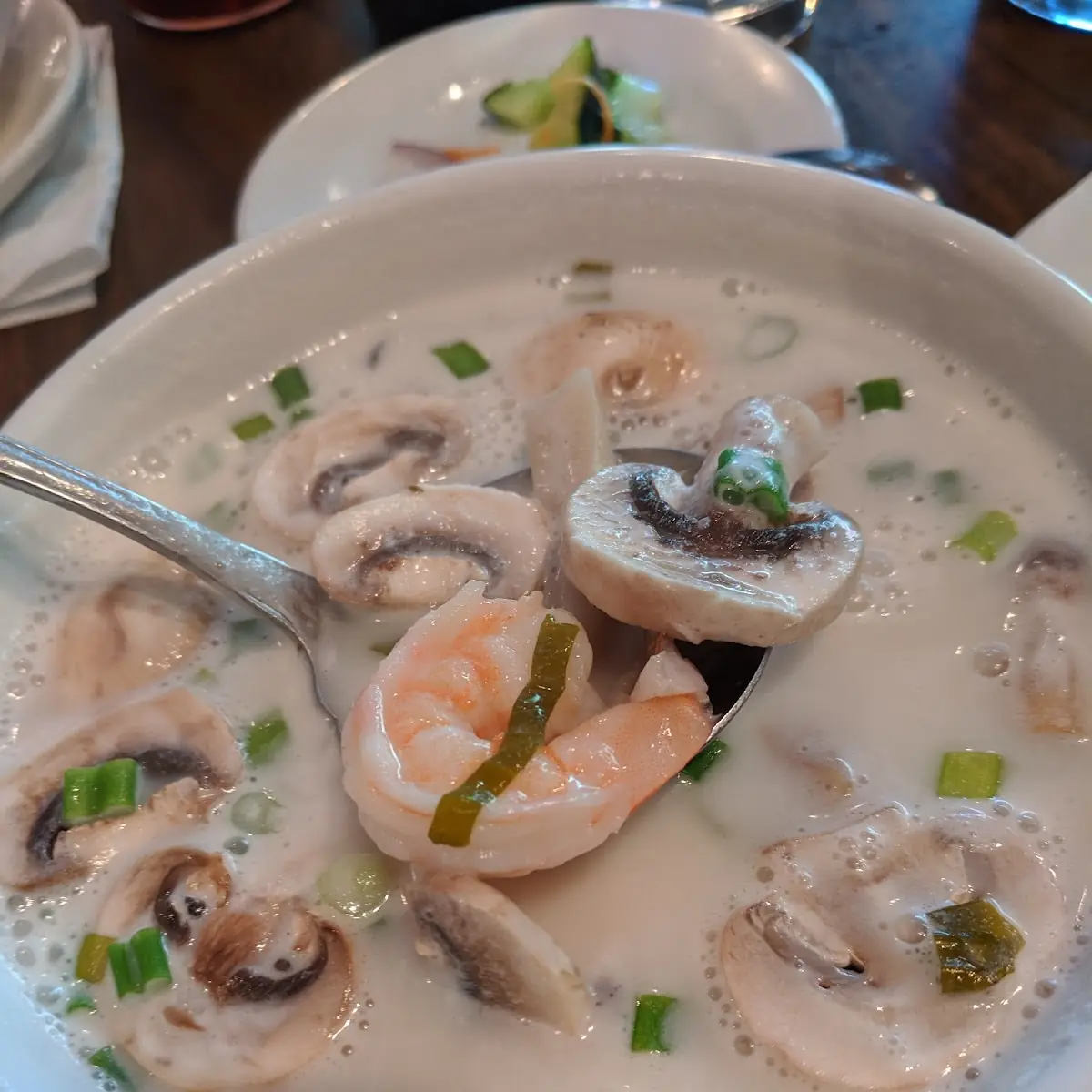 Tom Kha Kai with Shrimp