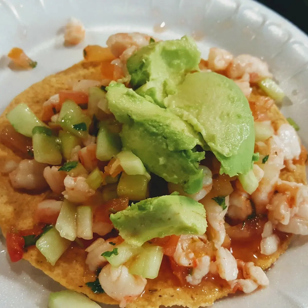 Shrimp Ceviche Tostada