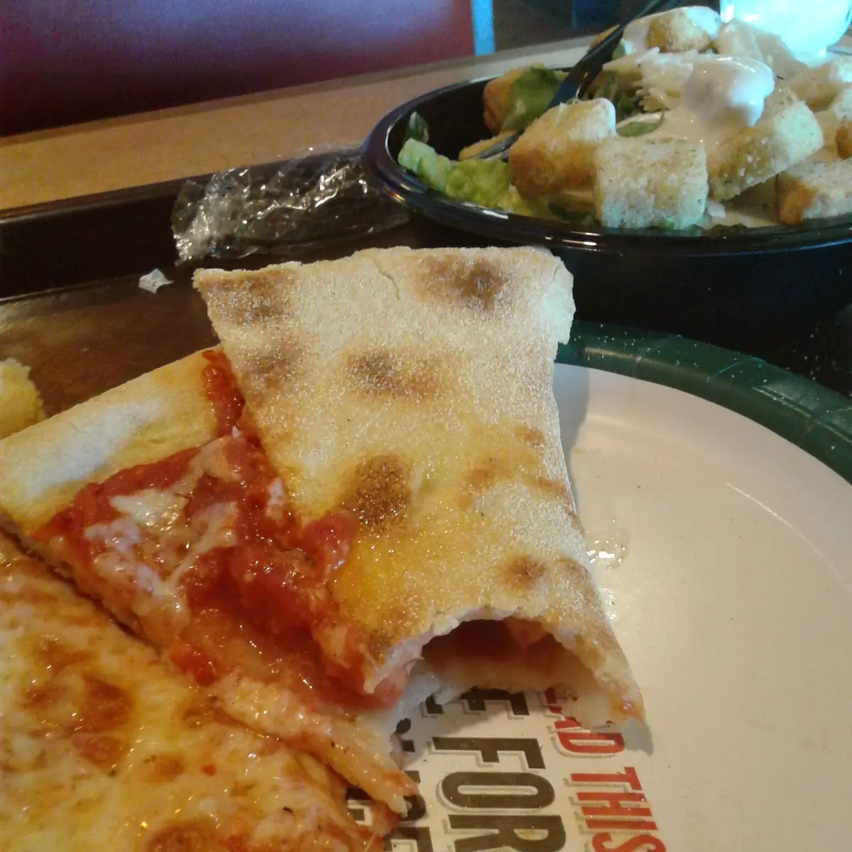 Cheese Pizza and Cesar Salad