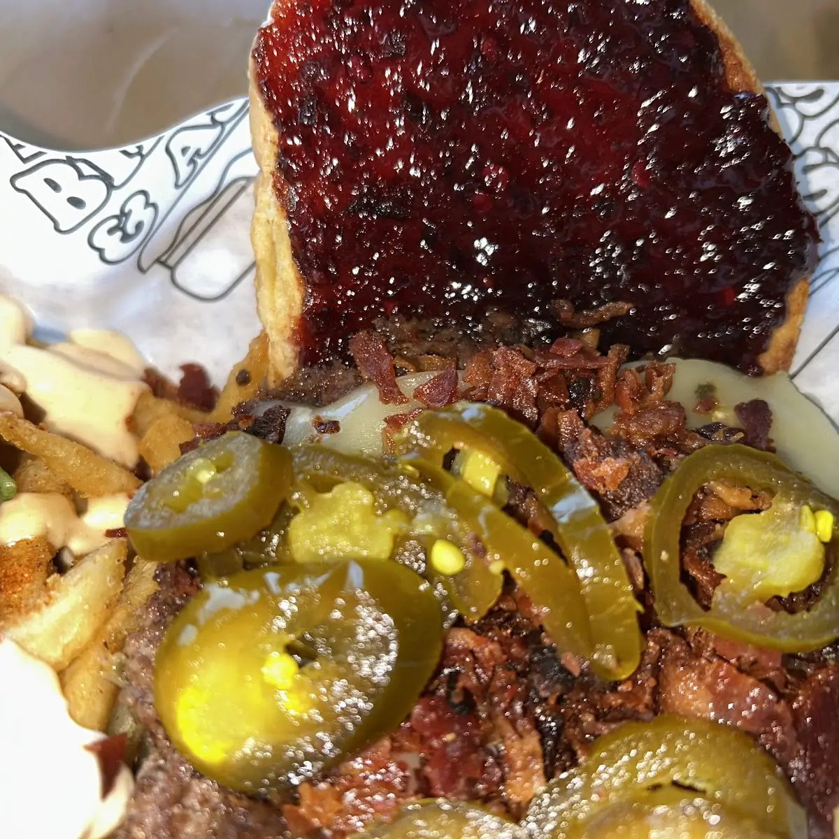 Peanut Butter Jalapeño Smash Burger