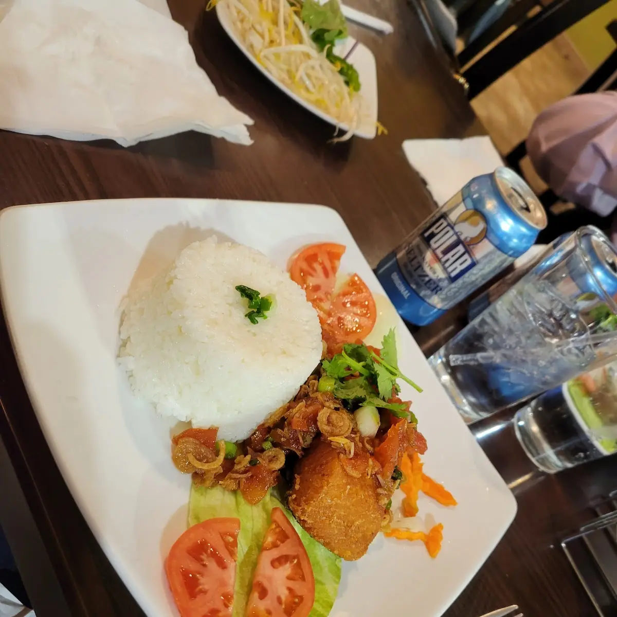Fried Salmon with Rice Noodles