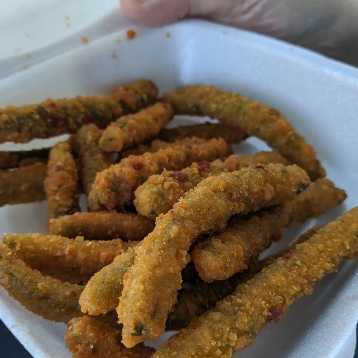 Spicy Breaded Green Beans