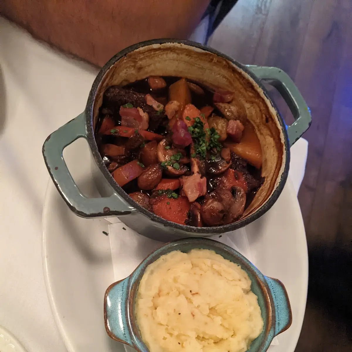Beef Bourguignon with Mashed Potatoes