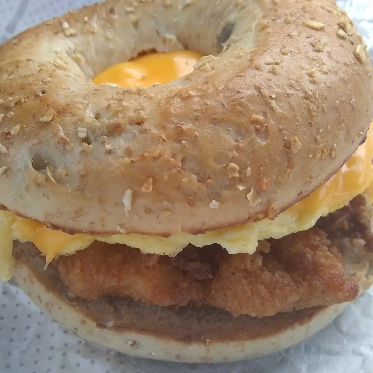 Chicken Egg and Cheese Bagel
