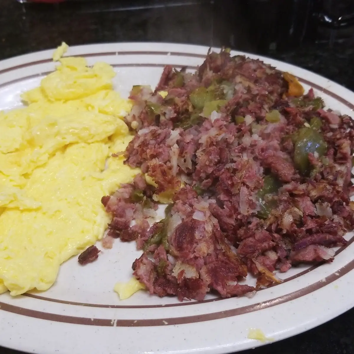 Corned Beef Hash Scrambled Eggs
