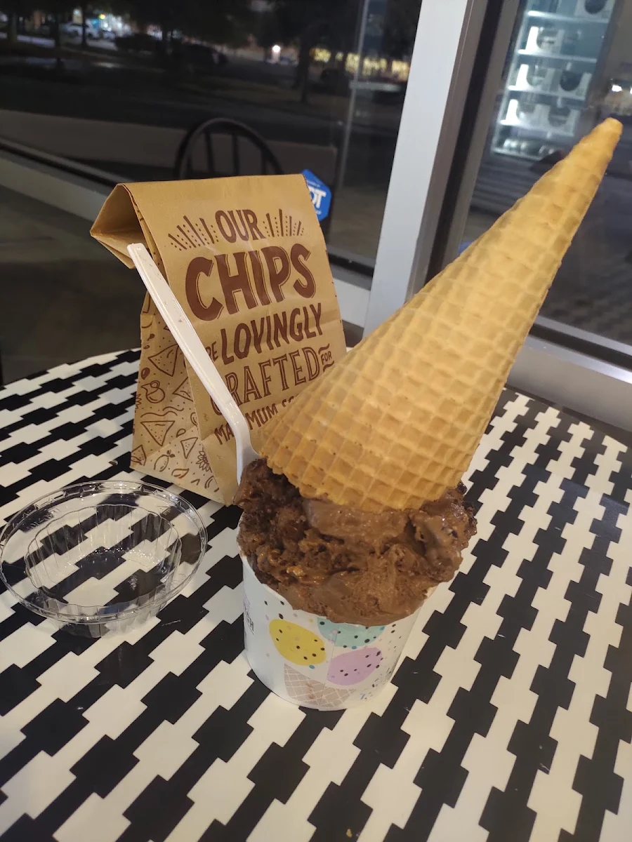 Dark Chocolate Ice Cream Cone