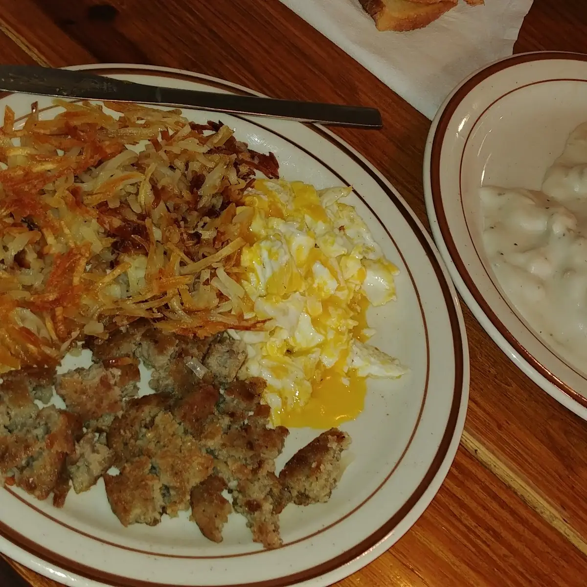 Sausage Gravy and Biscuits with Eggs