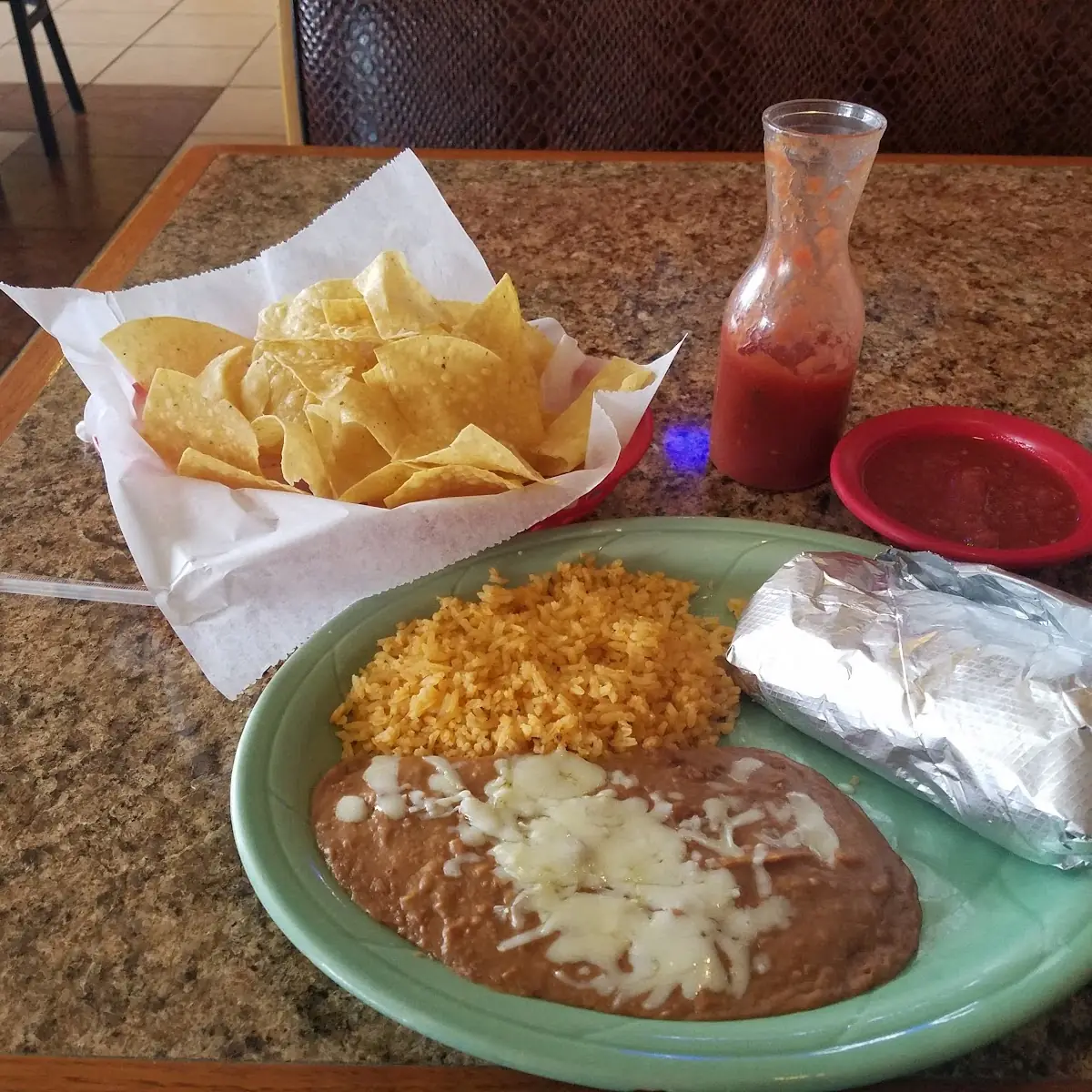 2 Soft Tacos Rice & Beans