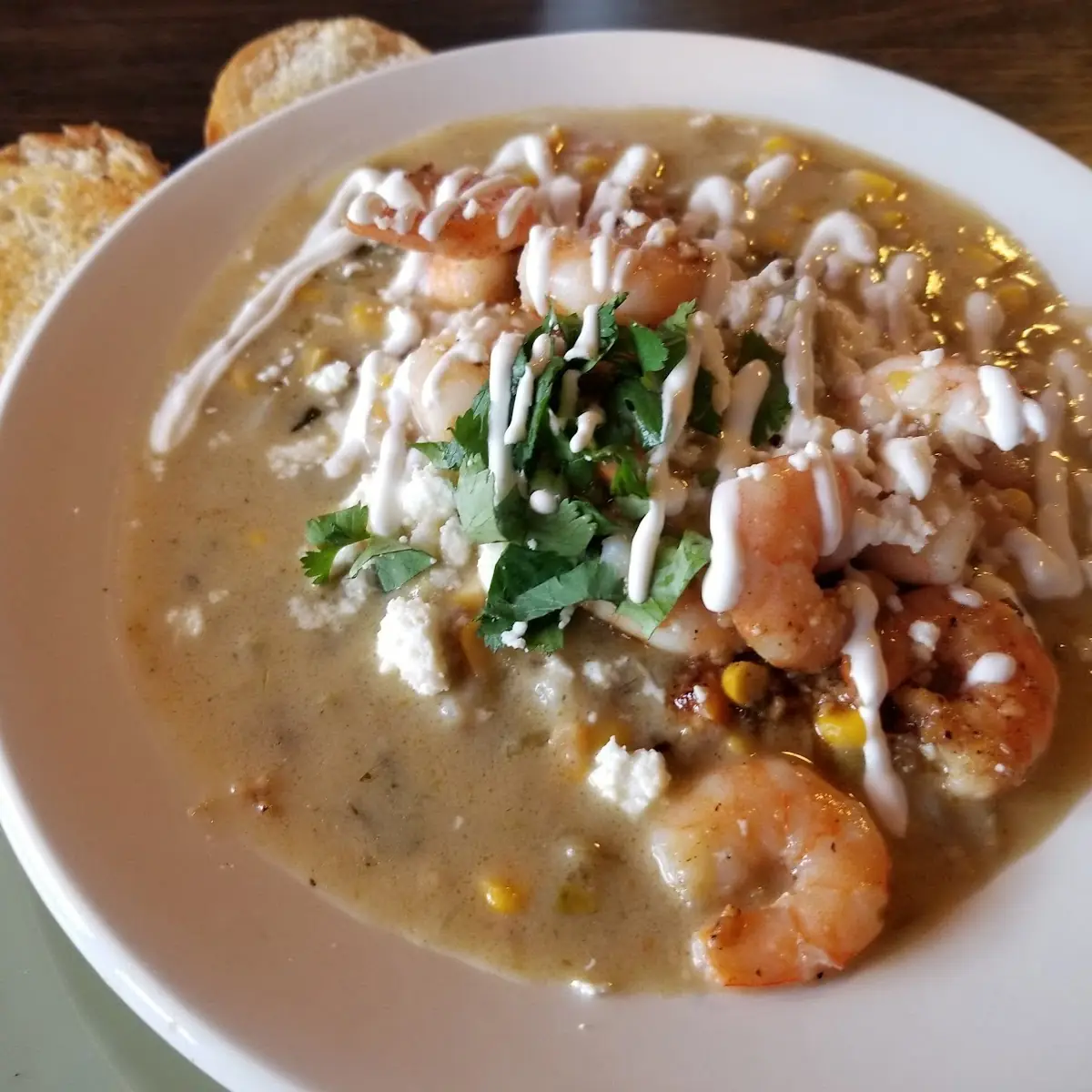 Green Chile Shrimp Bisque