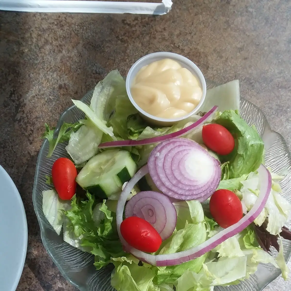 Tossed Salad with Honey Mustard Dressing