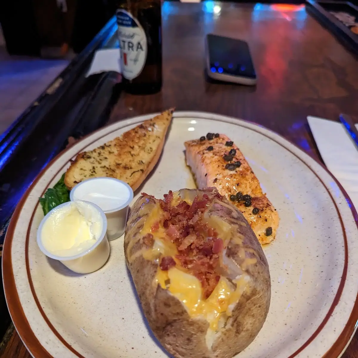 Soz NY Strip with Baked Potato