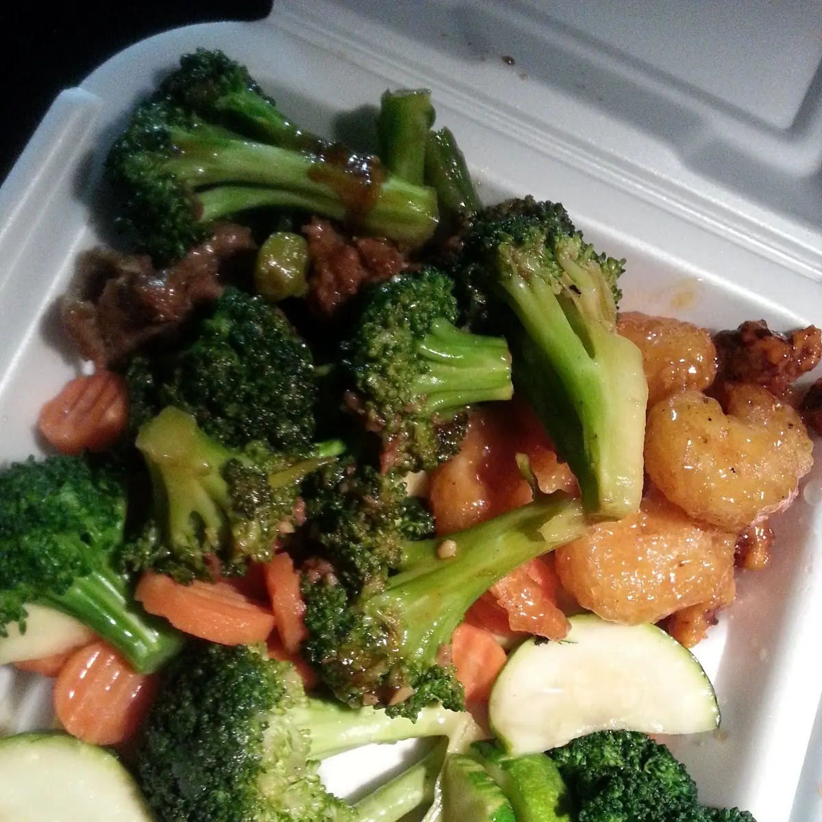 Honey Walnut Shrimp with Mixed Vegetables