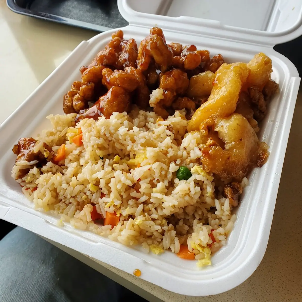 Orange Chicken Honey Walnut Shrimp & Fried Rice