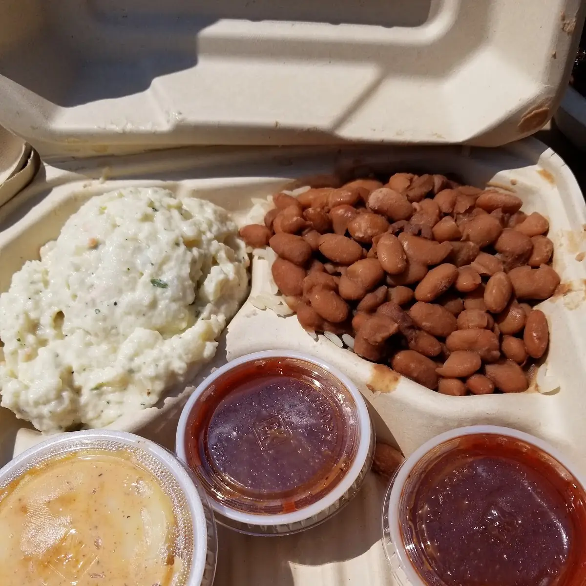 Potato Salad Macaroni Cheese Beans