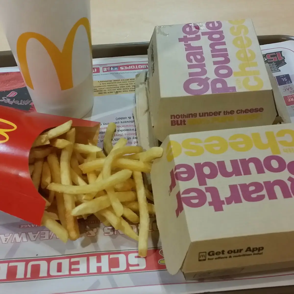 McDonald's Burger and Fries
