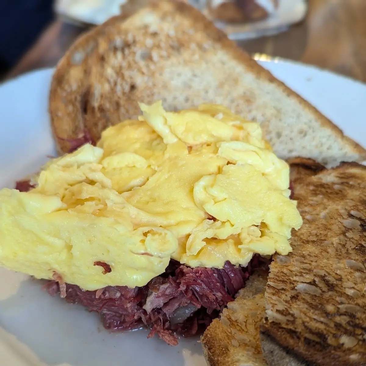 Corned Beef Hash and Scrambled Eggs