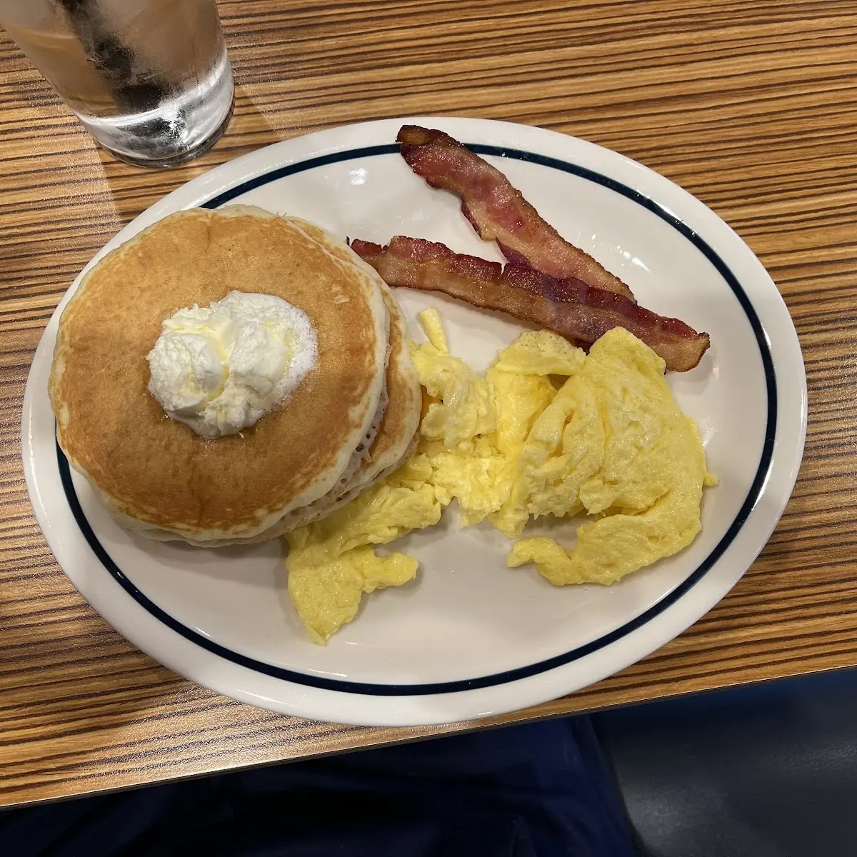 Scrambled Eggs Bacon & Pancakes