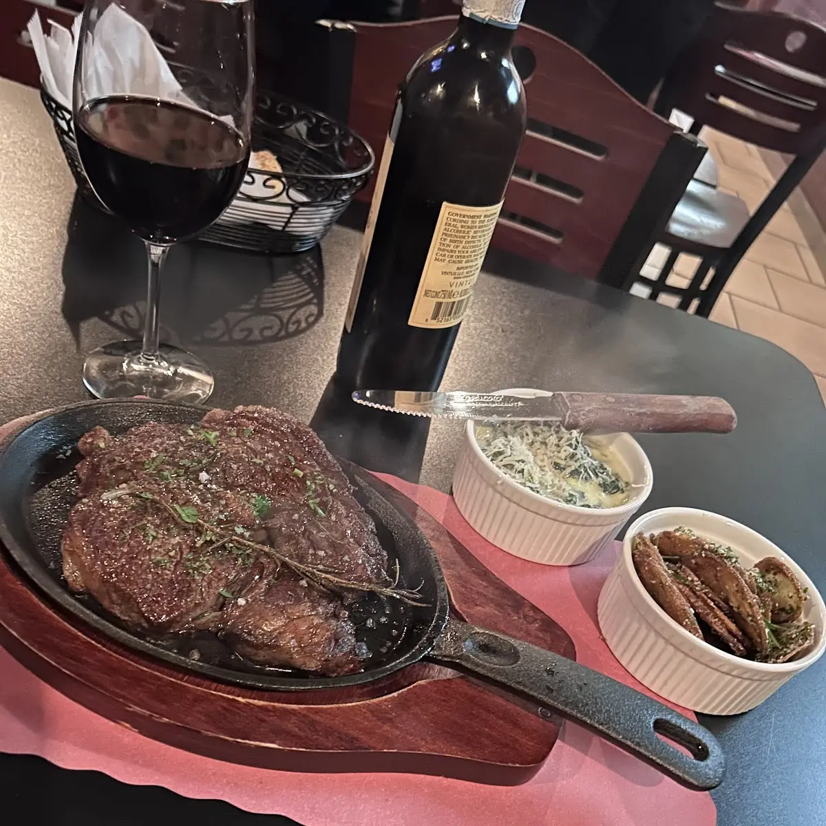 Ribeye Steak with Italian Style Fries