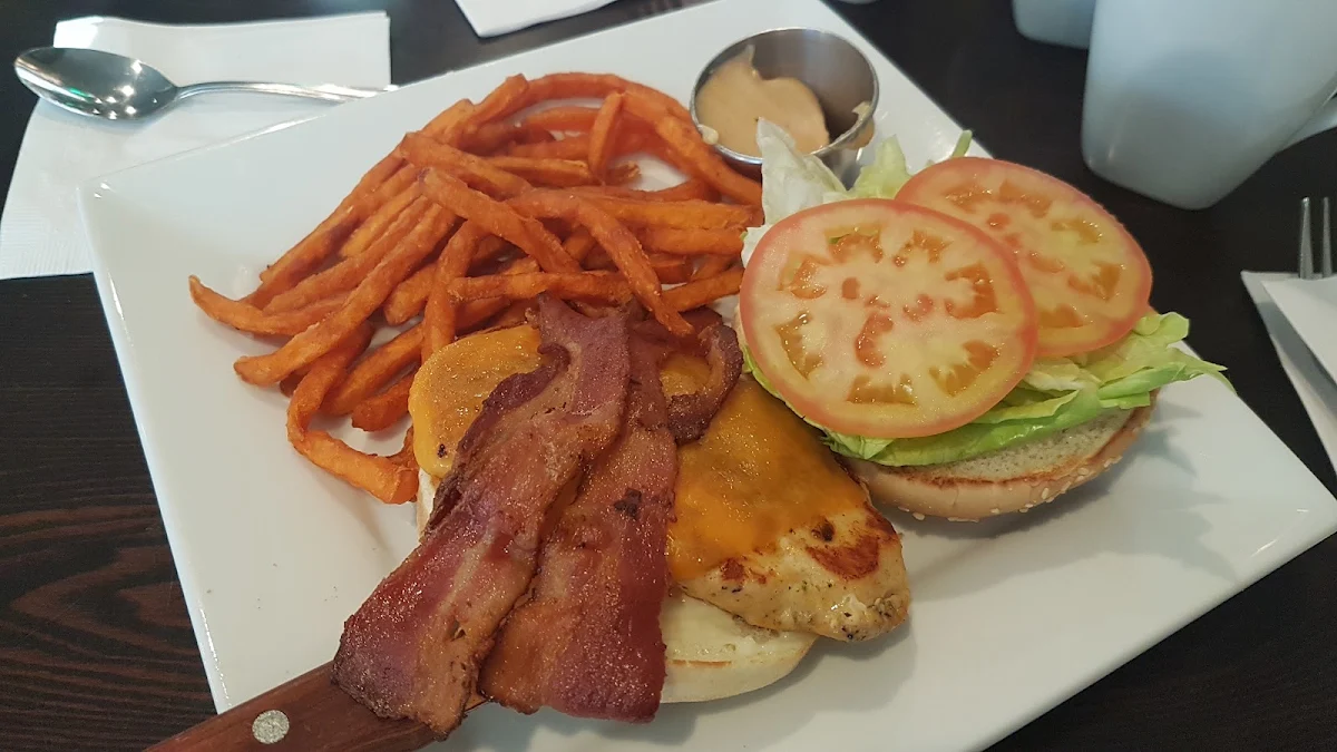 Spicy Chicken Burger with Yam Fries, 506 All Day Grill