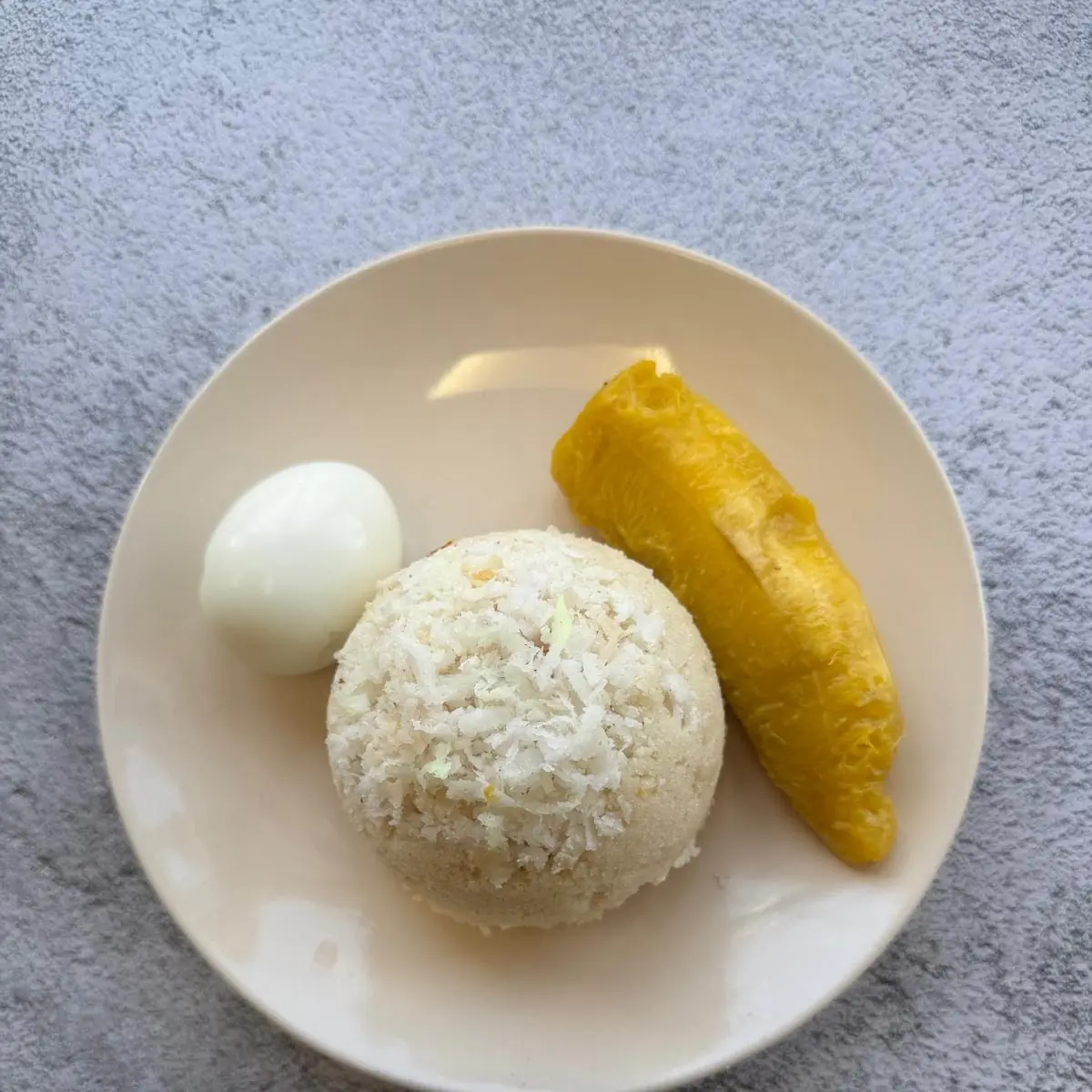 Ethakka Puttu Boiled Egg
