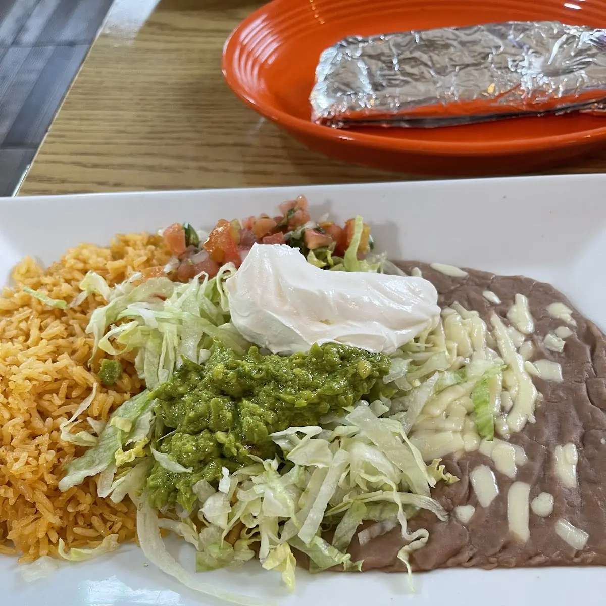 Mexican Rice Beans and Guacamole Salad