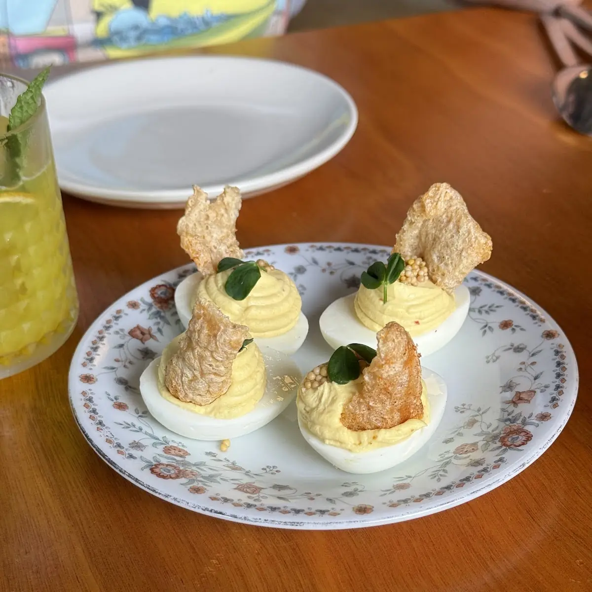 Deviled Eggs Chicharrones