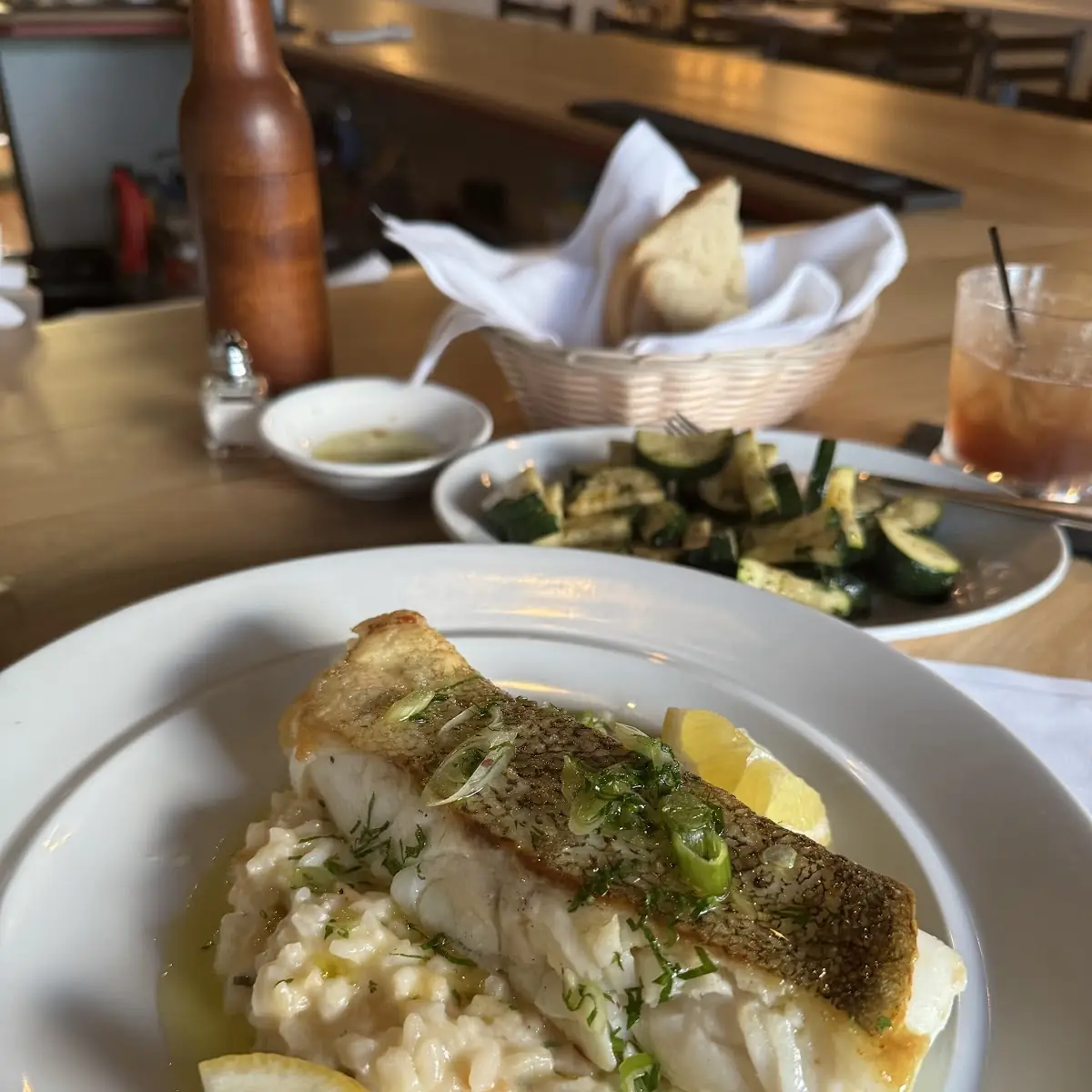 Lemon Cod Fish with Risotto