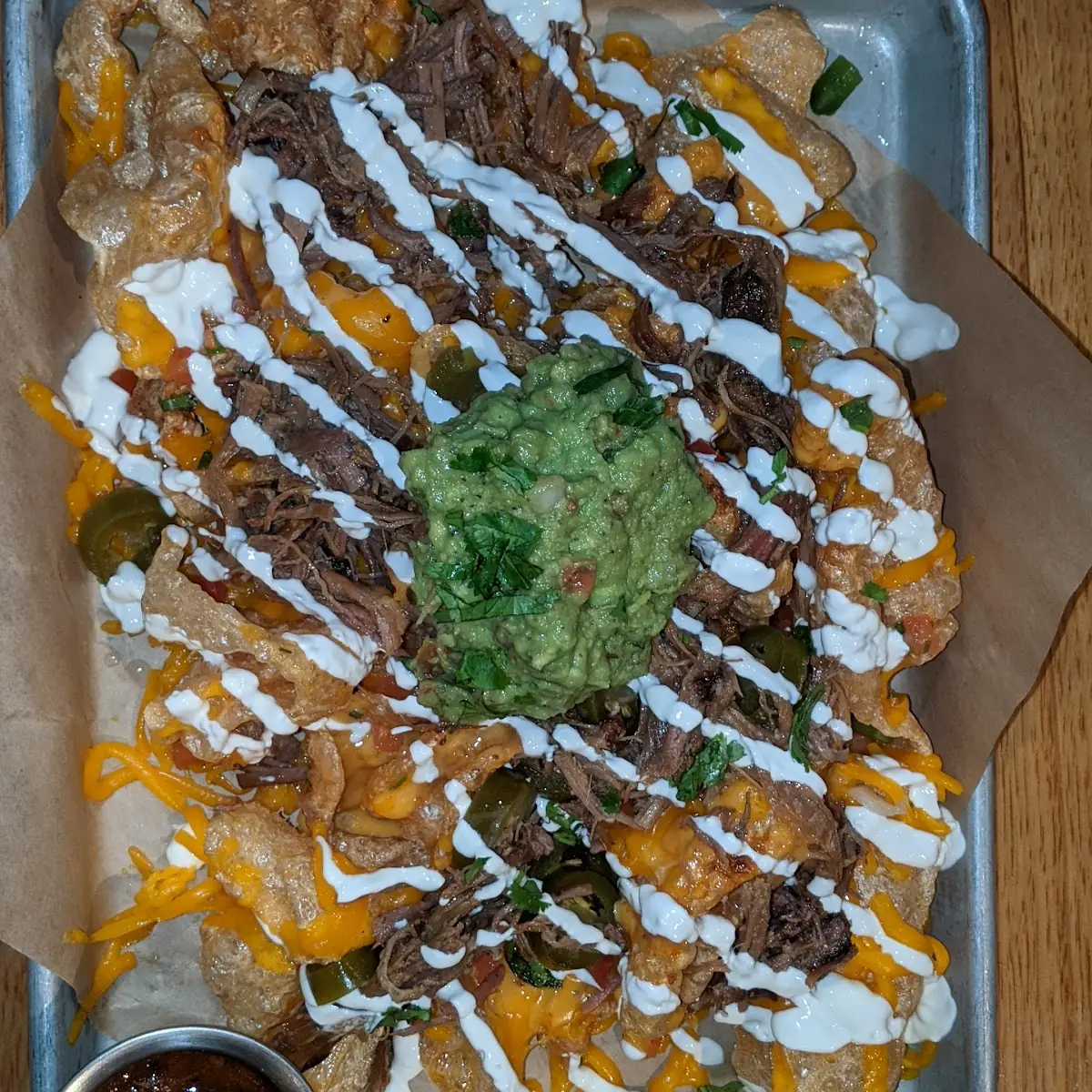 Double Stacked Nachos with Pulled Pork