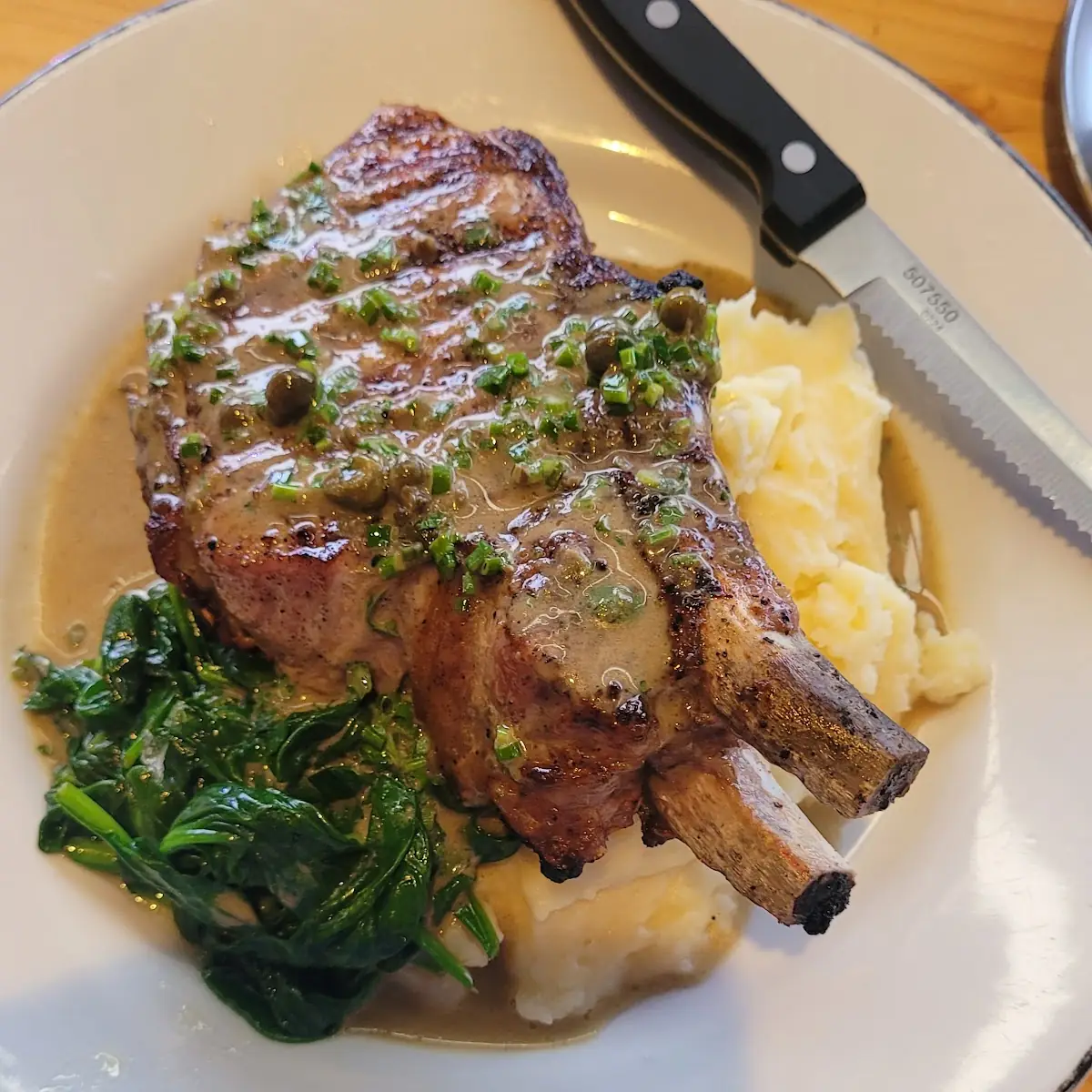 Grilled Bone in Heritage Pork Chop