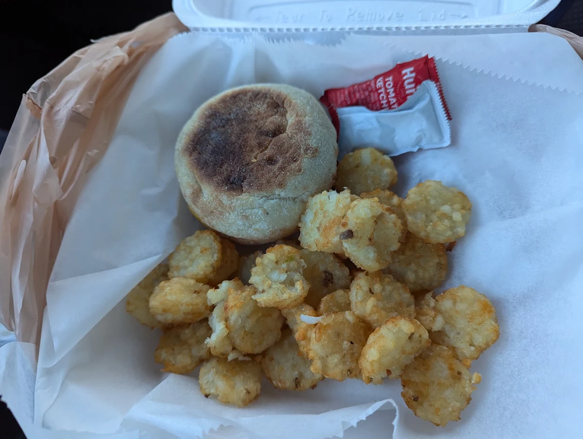 English Muffin with Ham Egg and Cheese