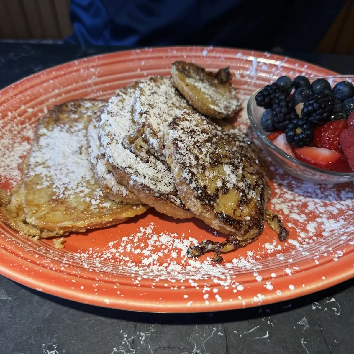 French Toast with Fruit Cup