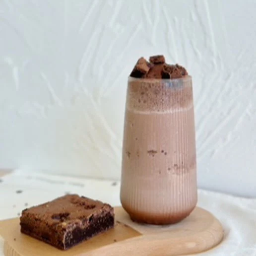 Chocolate Brownie Smoothie in Chocolate Cup