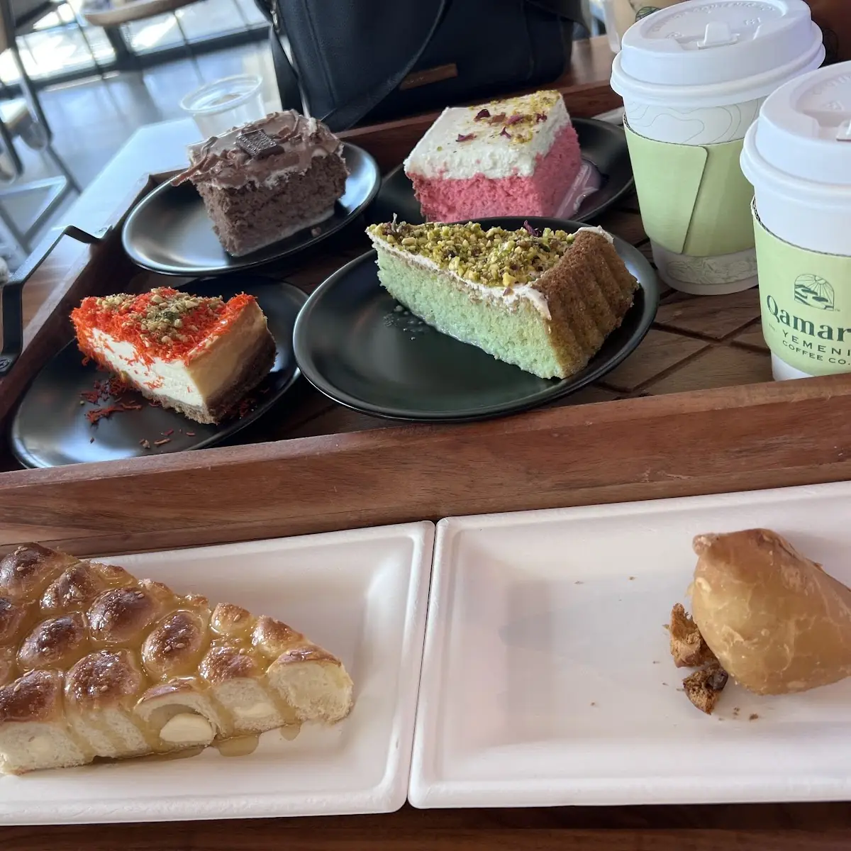 Pistachio Milk Cake Slice Kunafa Cheese Cake Slice Honeycomb Chocolate Cake