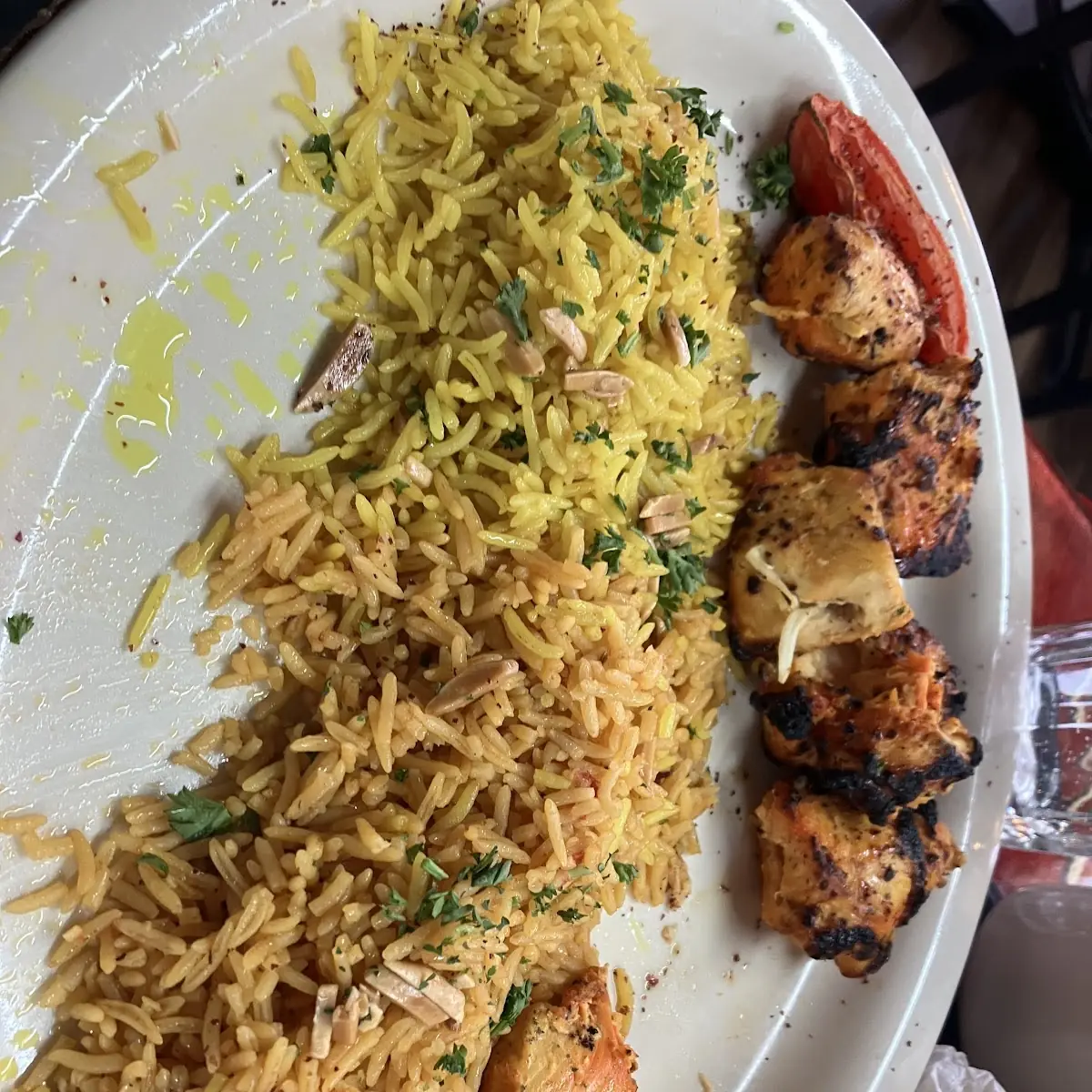 Shish Kabab Sandwich with fries