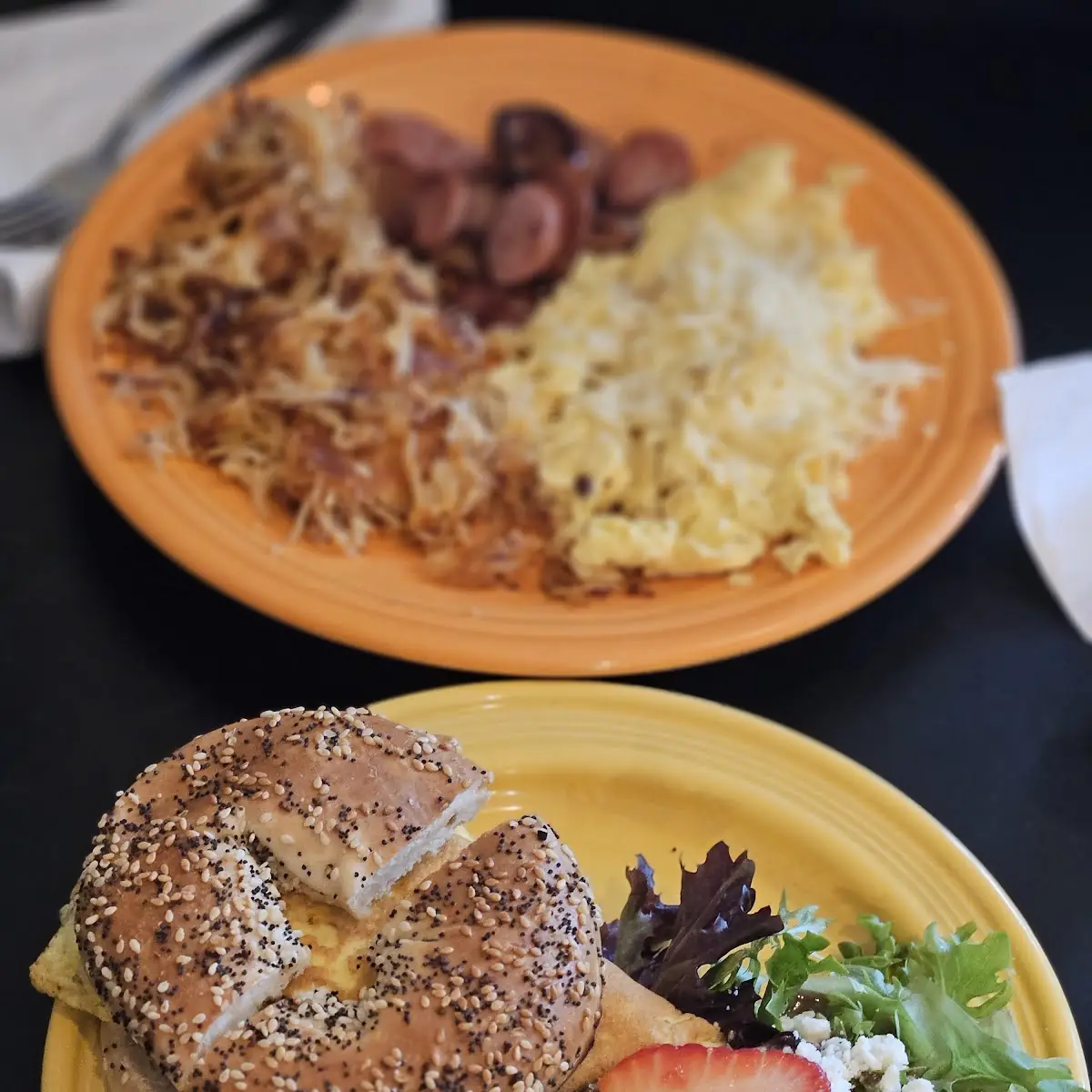 Bacon Egg and Cheese on an Everything Bagel