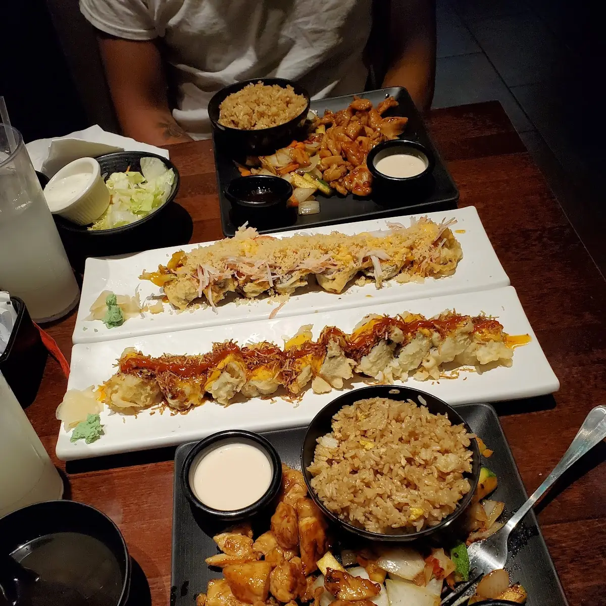 Hibachi Chicken and Salmon