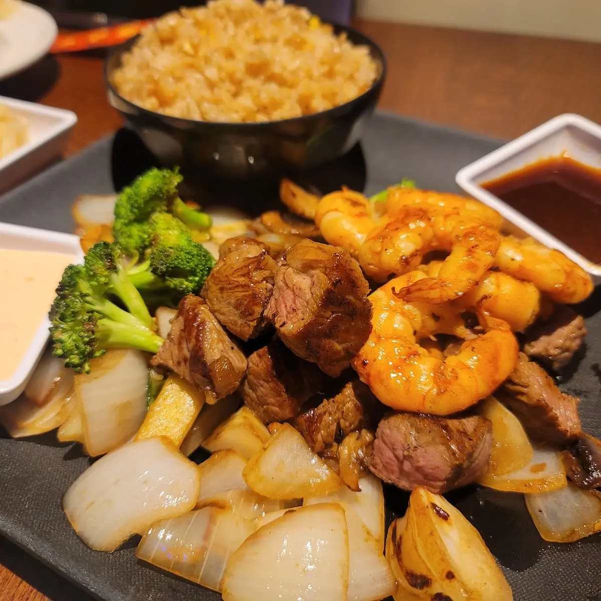 Hibachi Steak Shrimp and Chicken