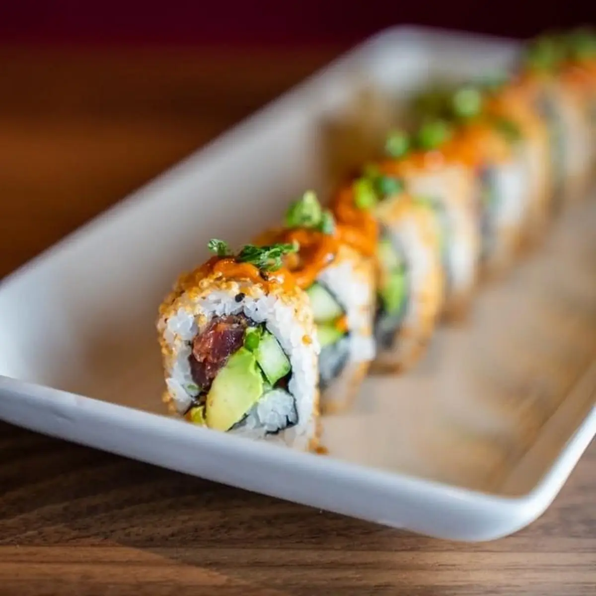 Spicy Salmon and Spicy Tuna Rolls